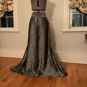 David’s Bridal long silver skirt
